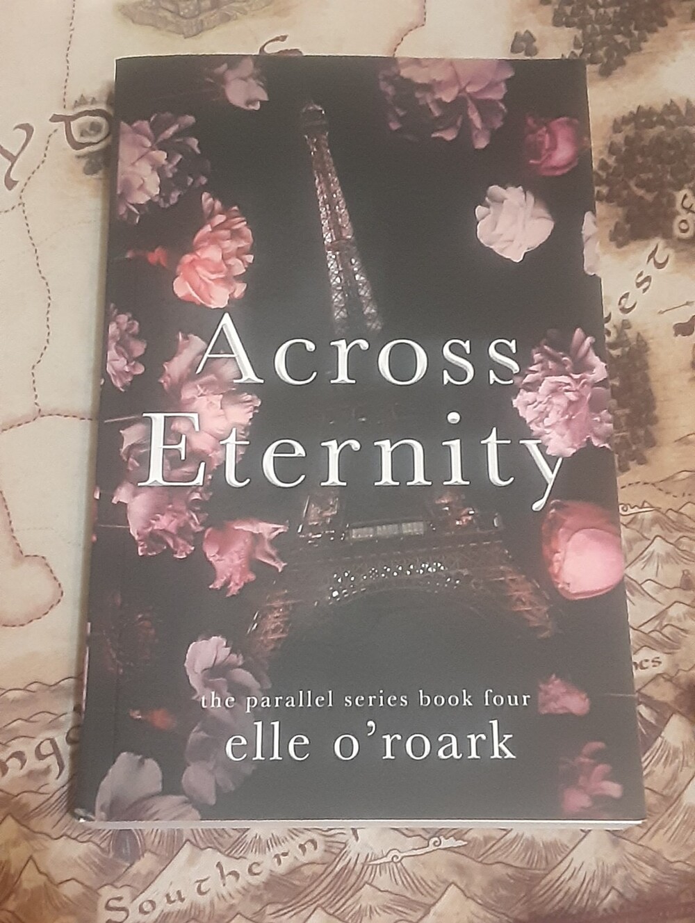 Across Eternity by Elle O’Roark Book 4 in the Parallel series.  indie copy made